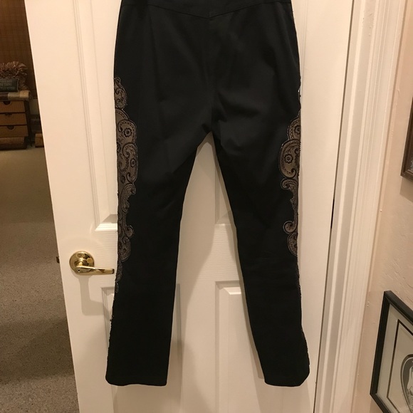 BASIX II PANTS Sz8 Black side panel appliqué & seq - Picture 4 of 5
